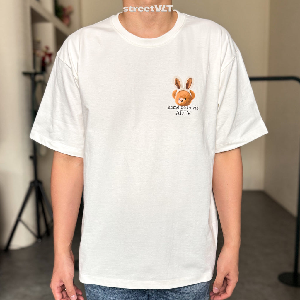 ADLV Rabbit Bear Doll Logo Short Sleeve T-Shirt  Acme De La Vie