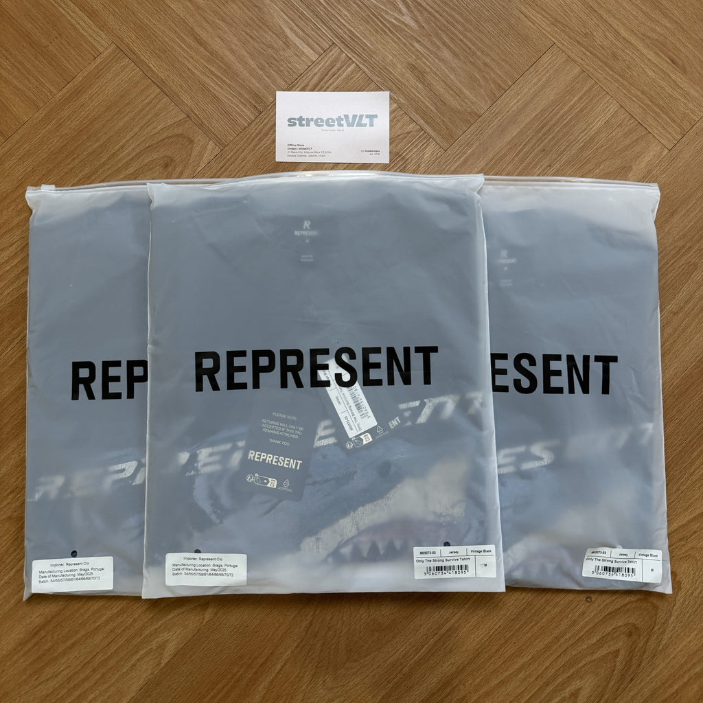 Represent UK Only The Strong Survive Vintage Black Tee