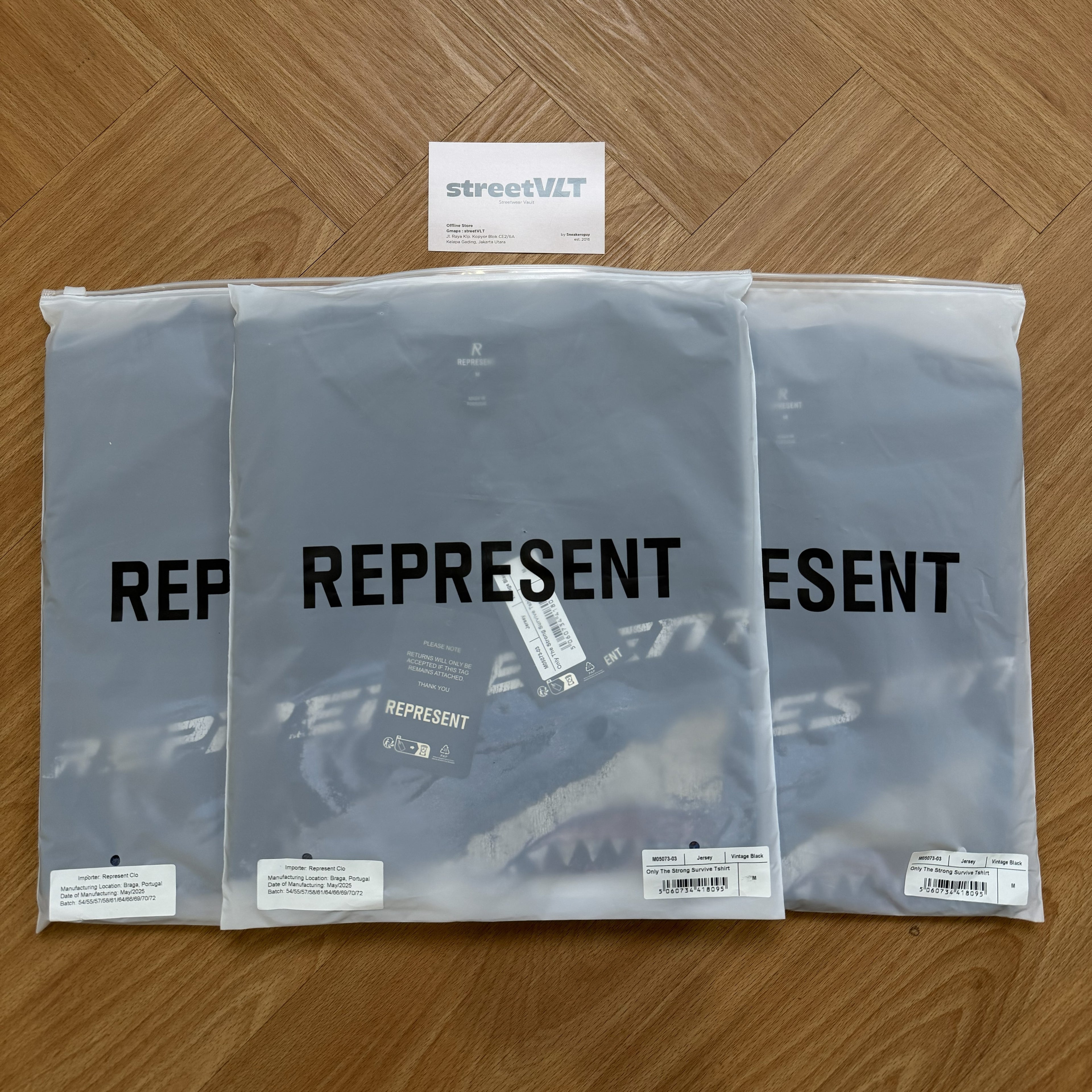 Represent UK Only The Strong Survive Vintage Black Tee
