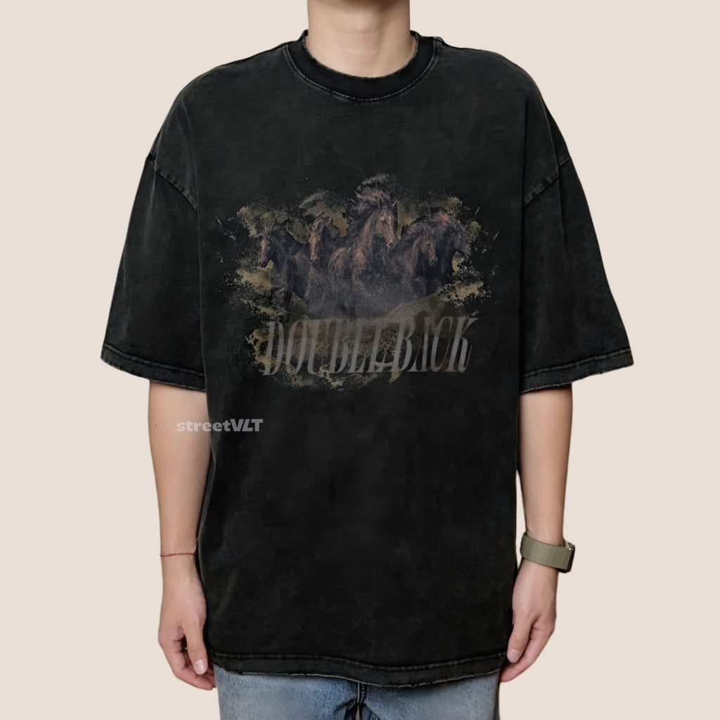 Doubleback Running Horse Oversized Tee
