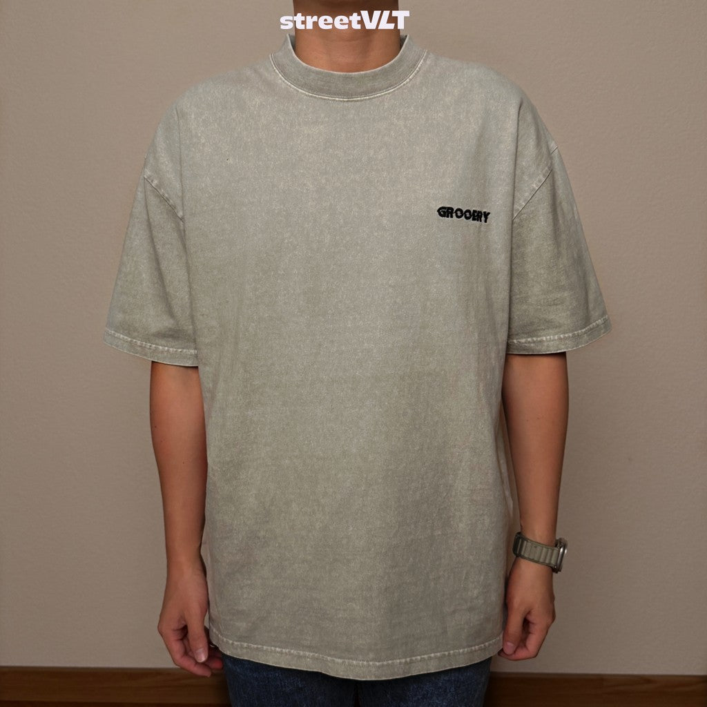 Gro Grocery x City of Darkness Washed Graphic Invoice Tee
