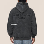 ADLV Border Line Basic Logo Washing Hoodie Acme De La Vie