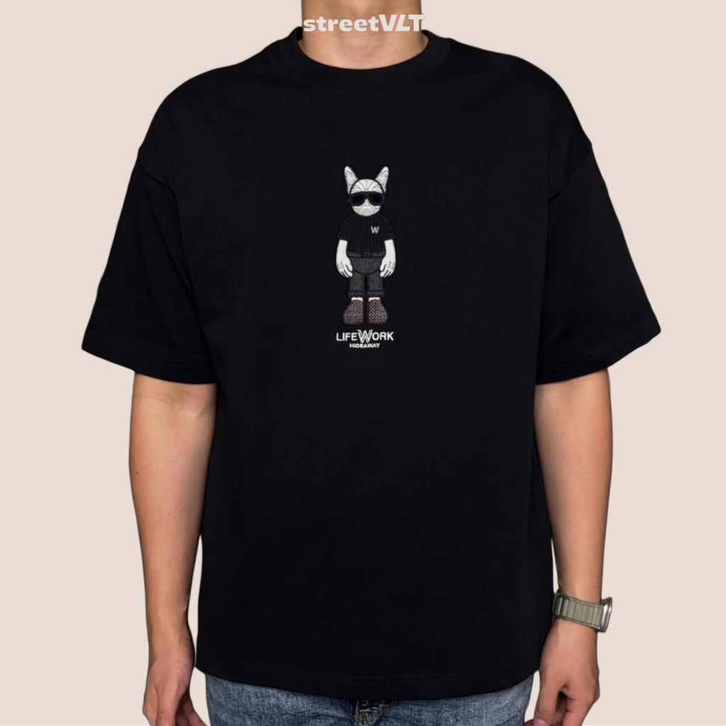 Life Work Korea Figure Hipdog Embroidered Tee