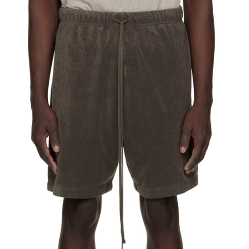 Essentials FOG Off Black Gray Drawstring Shorts