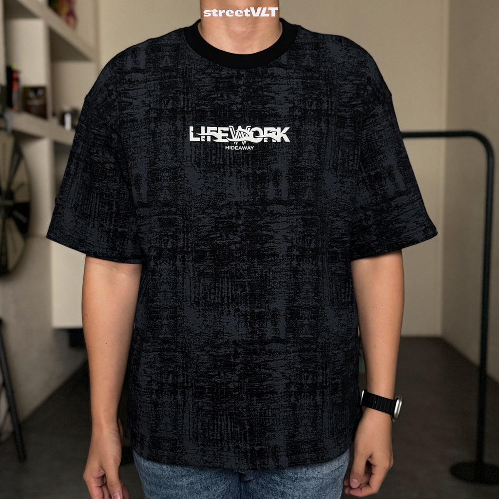 Life Work Korea Fog Font Tee