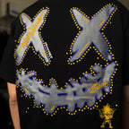 Ricky is Clown Colorful Skin Patch Embroidered Pineapple Head Tee