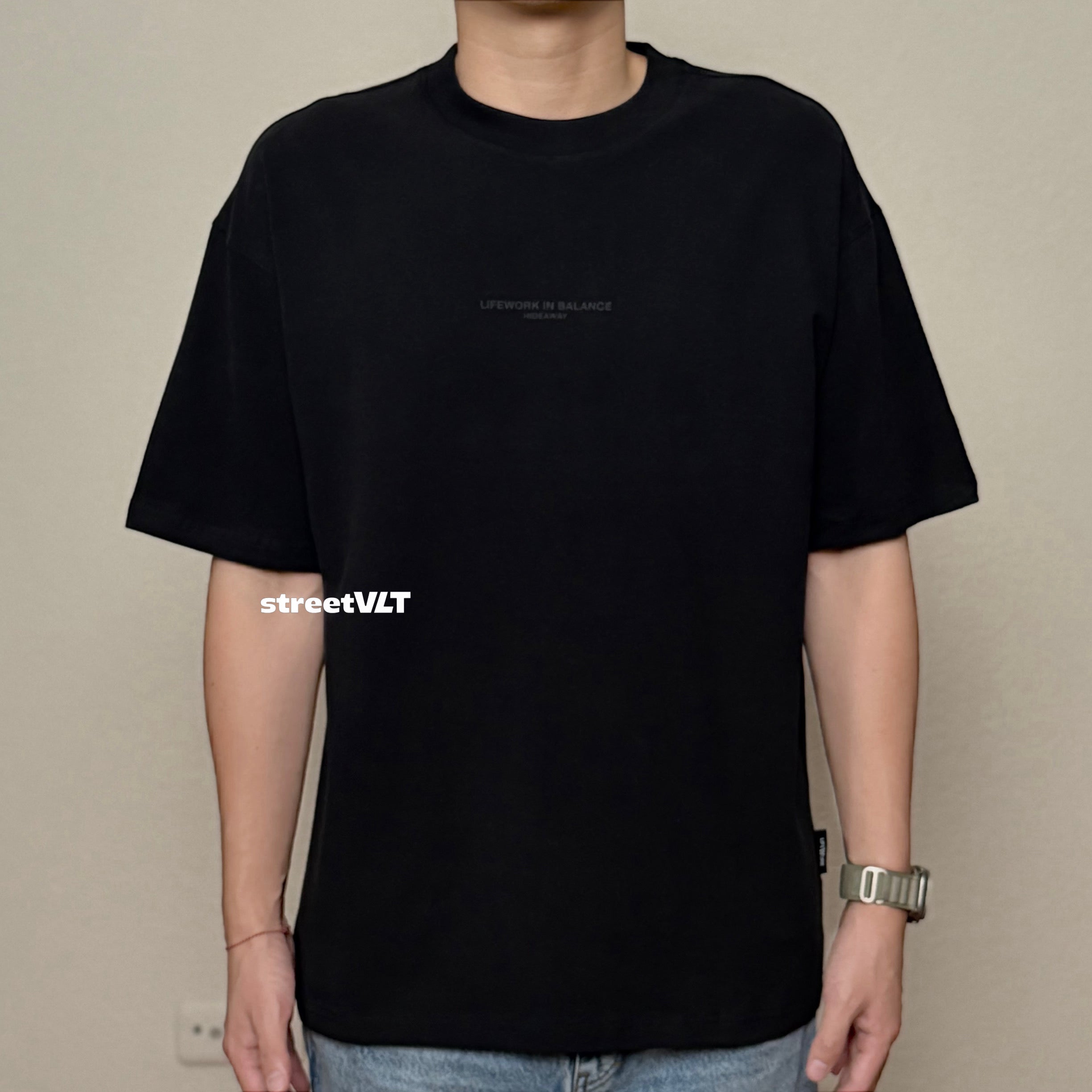 Life Work Korea Minimal Lettering Logo Tee