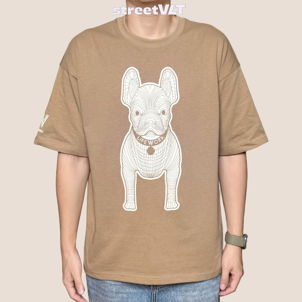 Life Work Korea Silket Big Radog 26 Dark Beige Tee