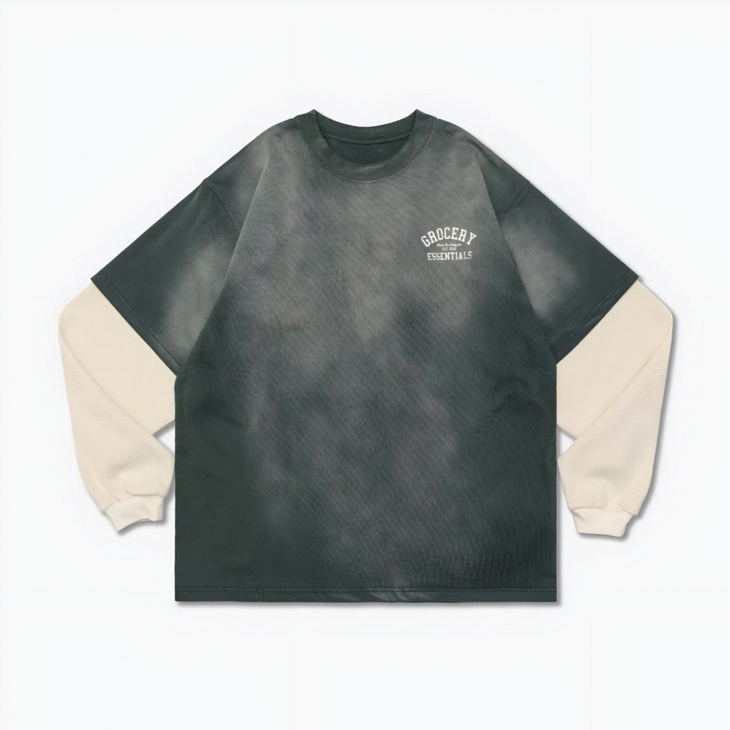 Gro Grocery Washed Layered Long Top Tee