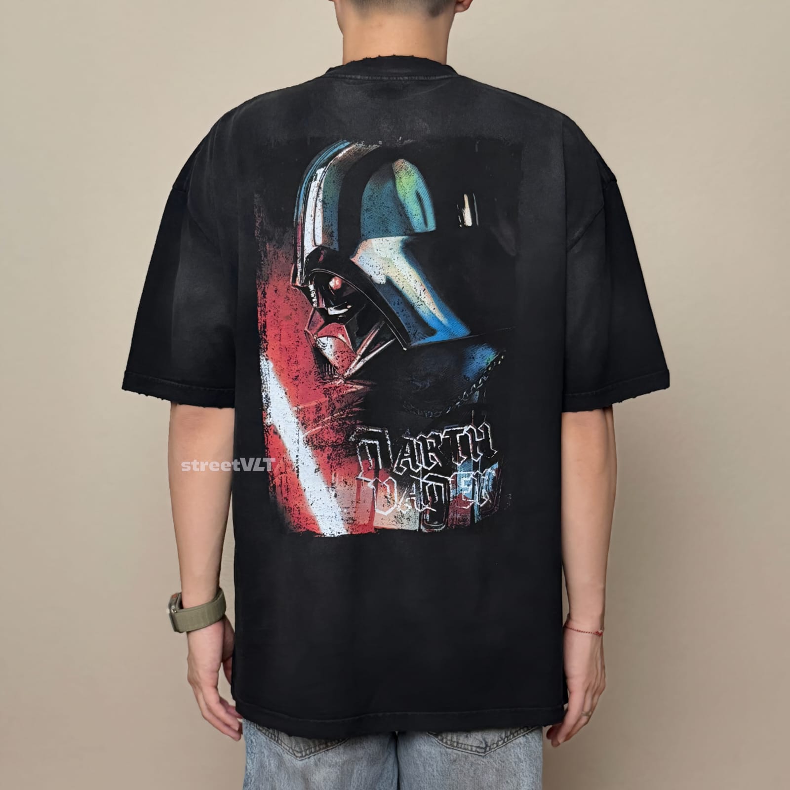 Gro Grocery X Star Wars X Hot Toys Washed Darth Vader Graphic Tee