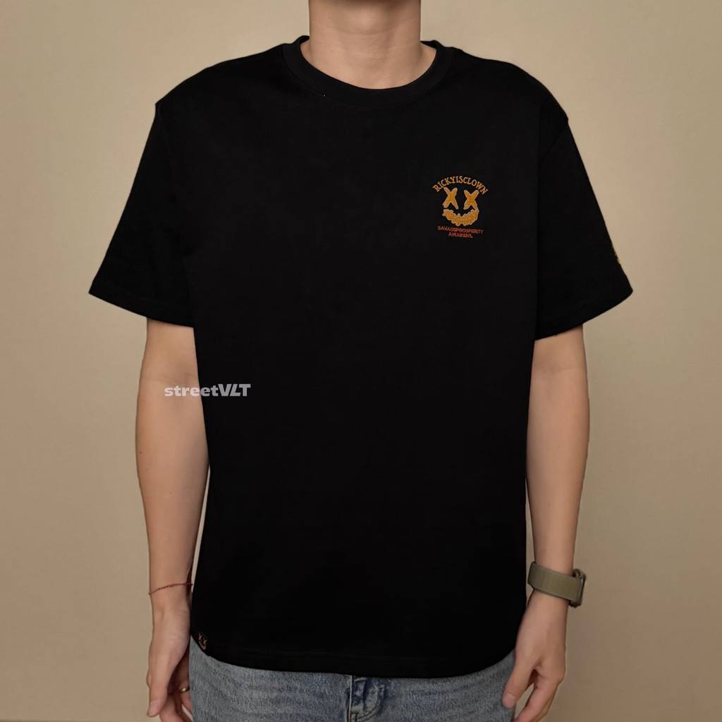 Ricky is Clown Fire Leopard Embroidered Tee