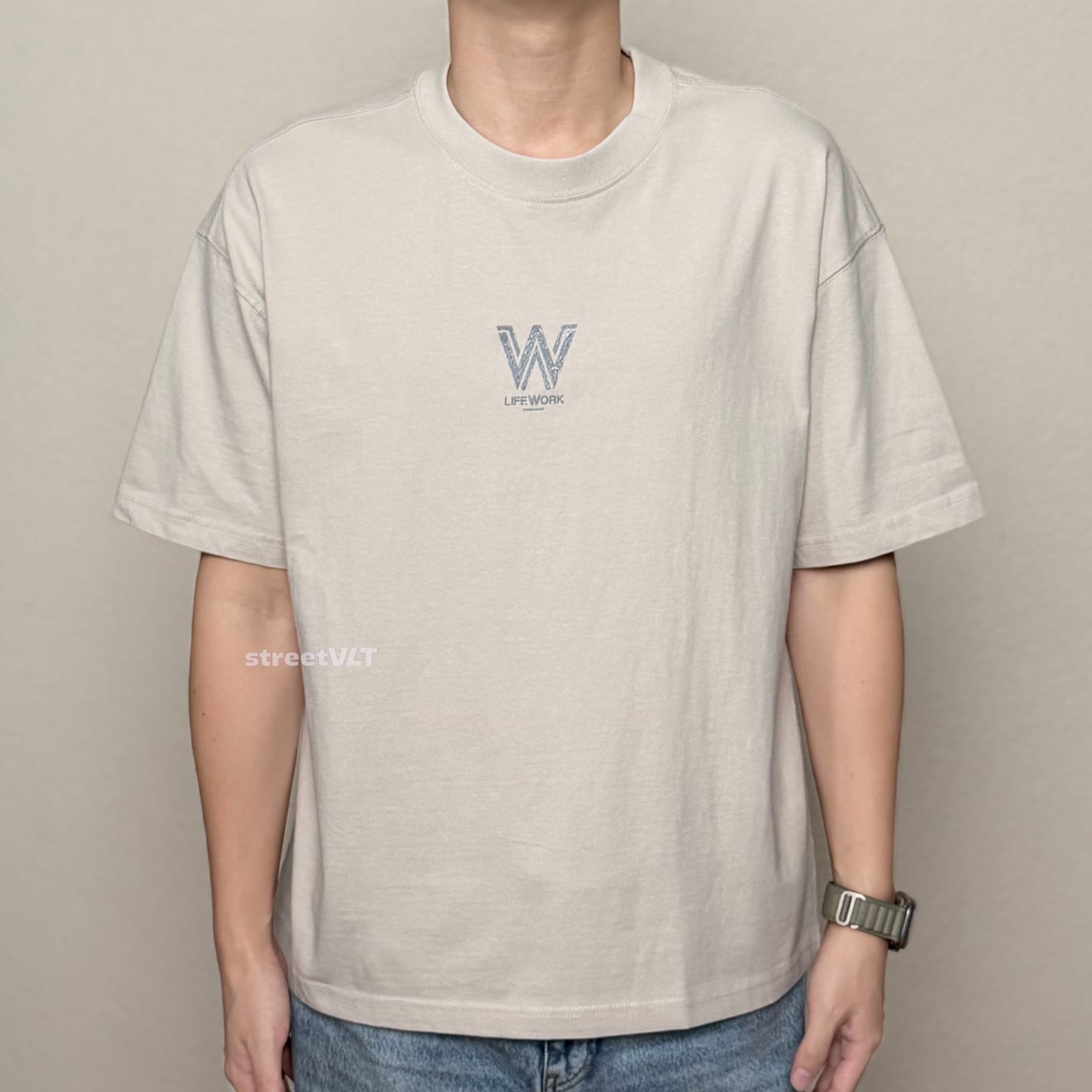 Life Work Korea Vintage Washed W Logo Tee