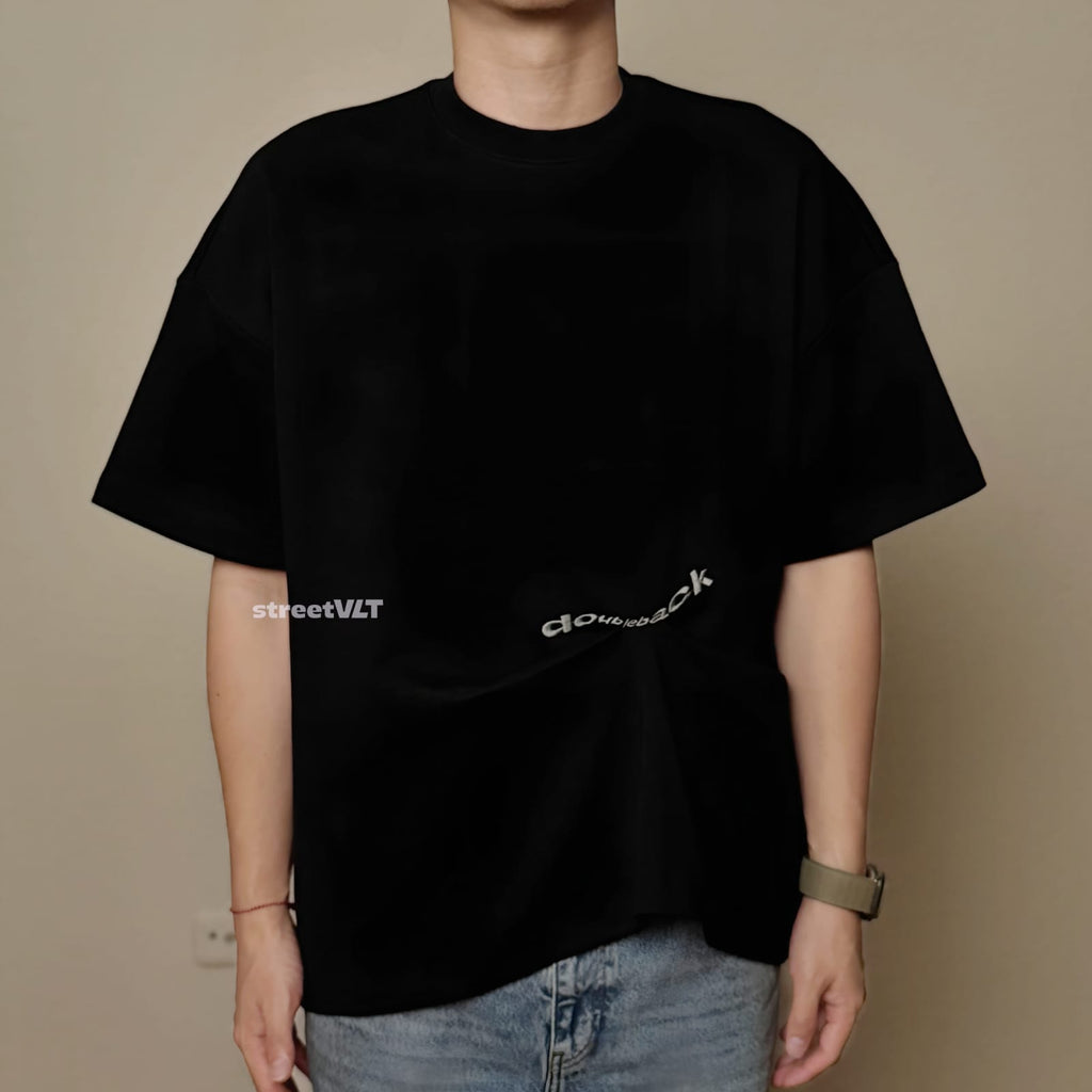 Doubleback Pin Up Black Oversized Black Tee