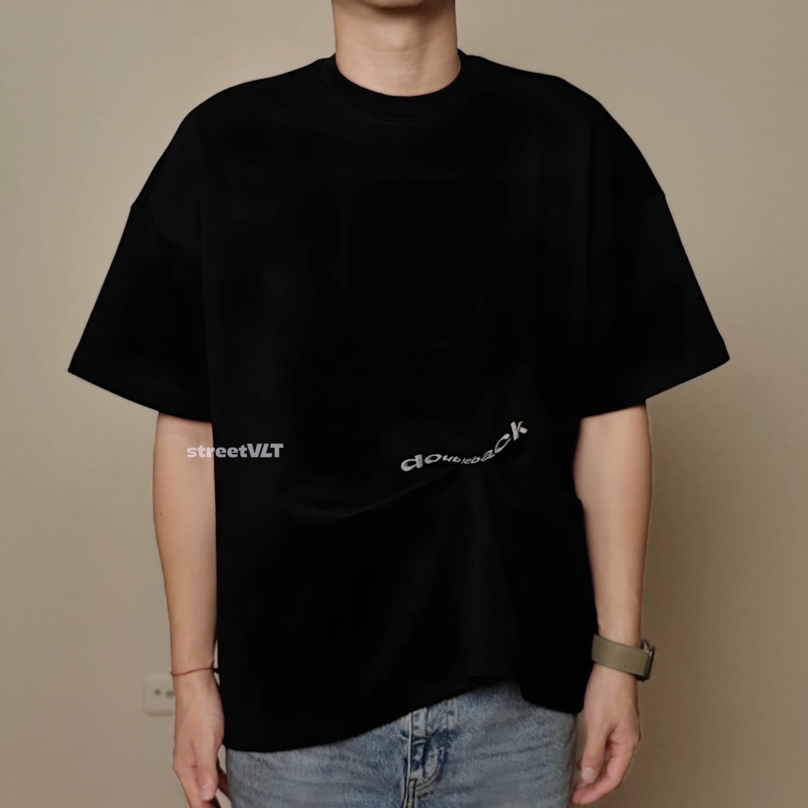 Doubleback Pin Up Black Oversized Black Tee