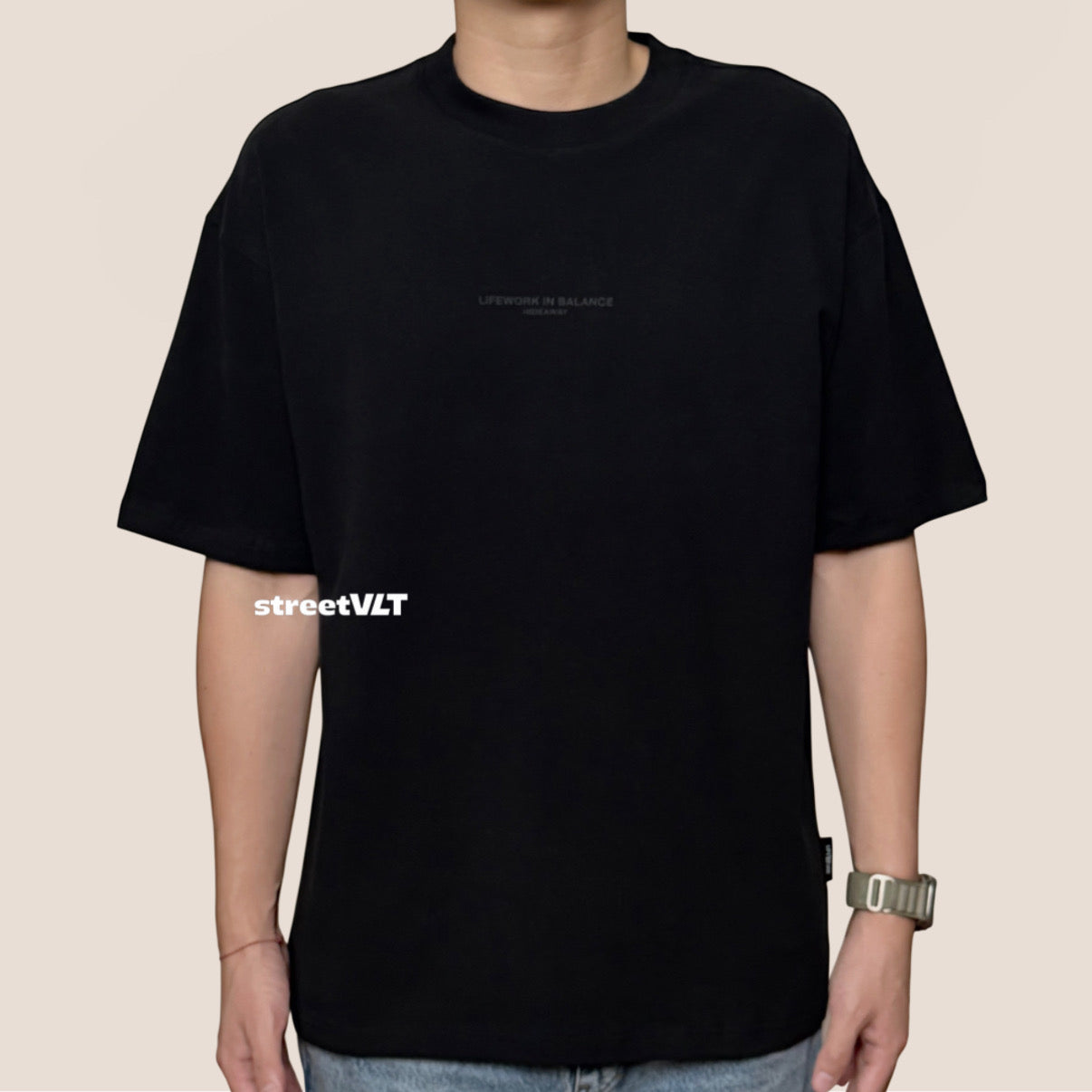 Life Work Korea Minimal Lettering Logo Tee