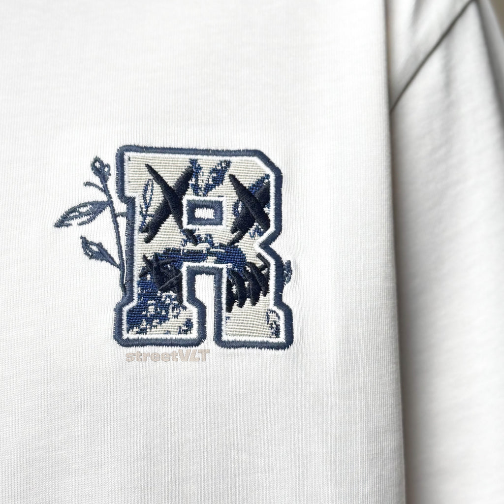 Ricky is Clown Blue and White Porcelain Applique Embroidered Tee Original