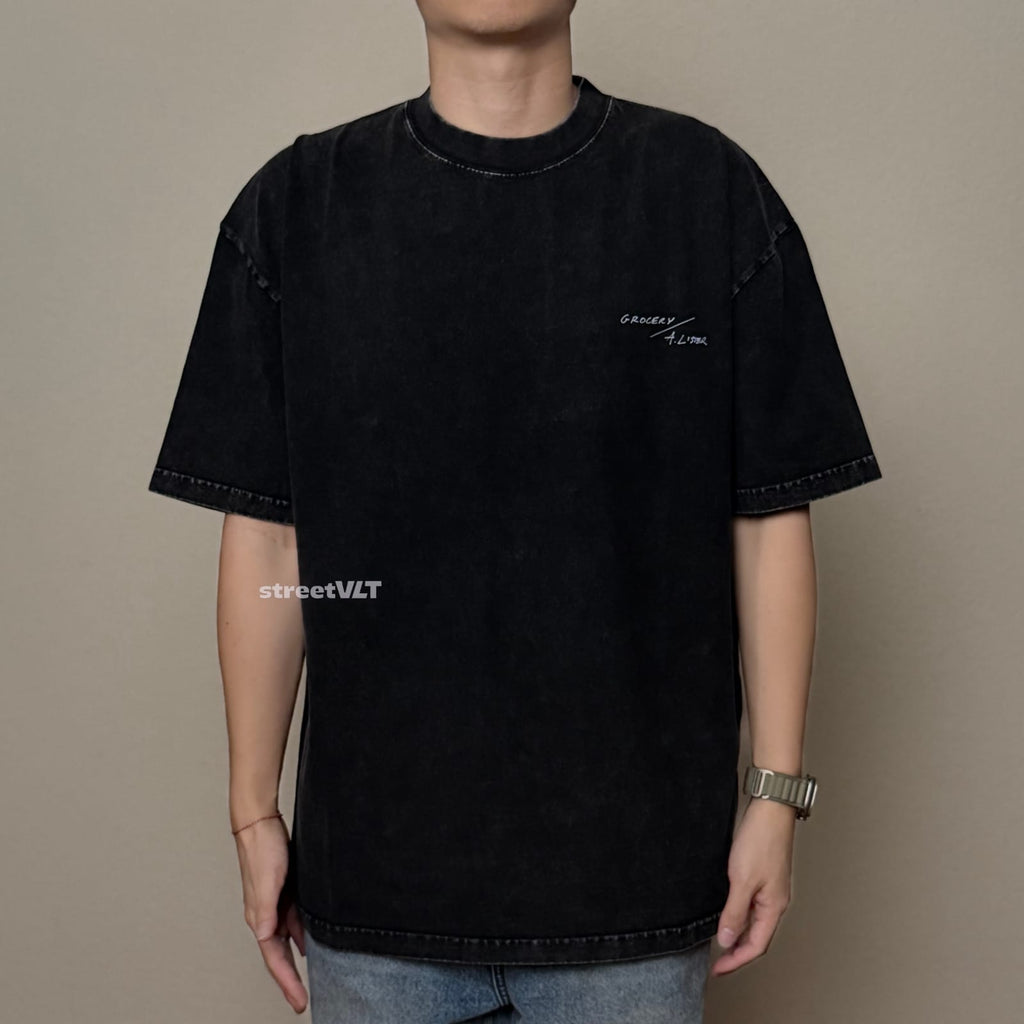 Gro Grocery Pixel Red Boots Washed Tee