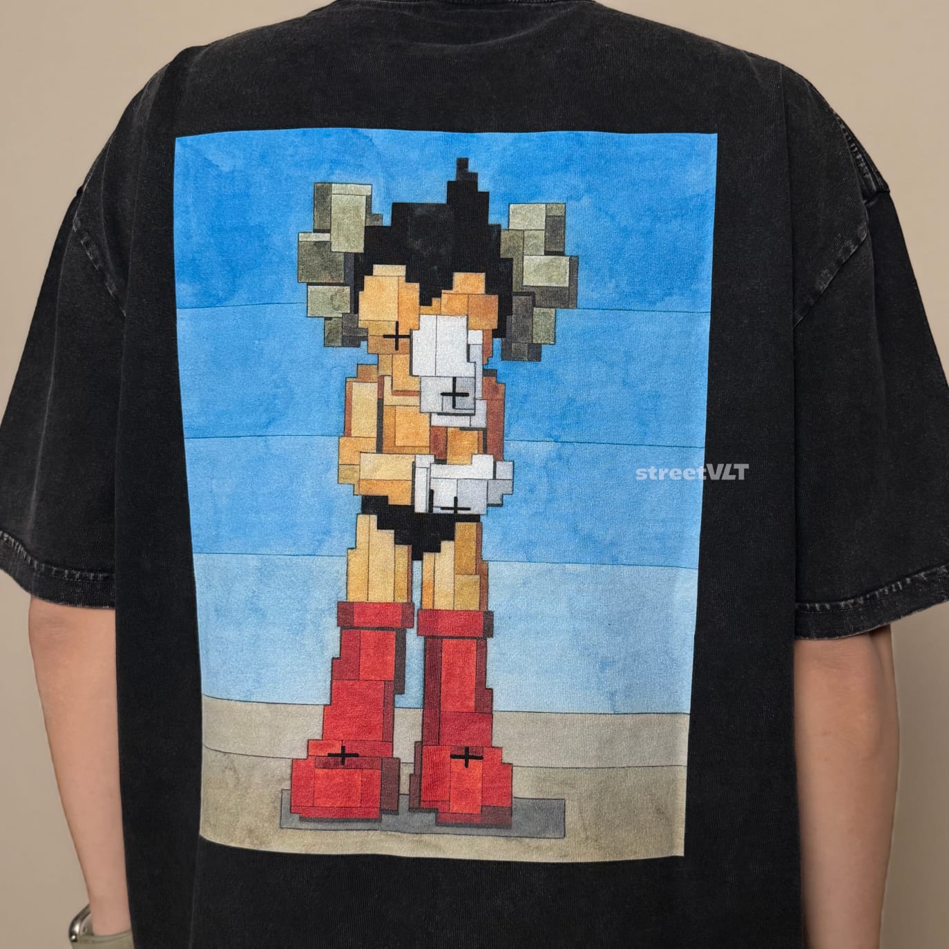 Gro Grocery Pixel Red Boots Washed Tee