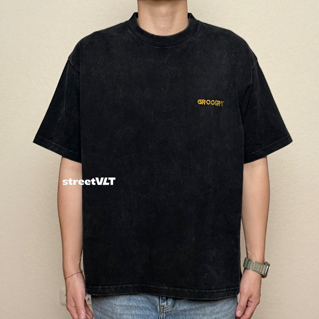 Gro Grocery City of Darkness Golden Dragon Washed Graphic Boxy Tee