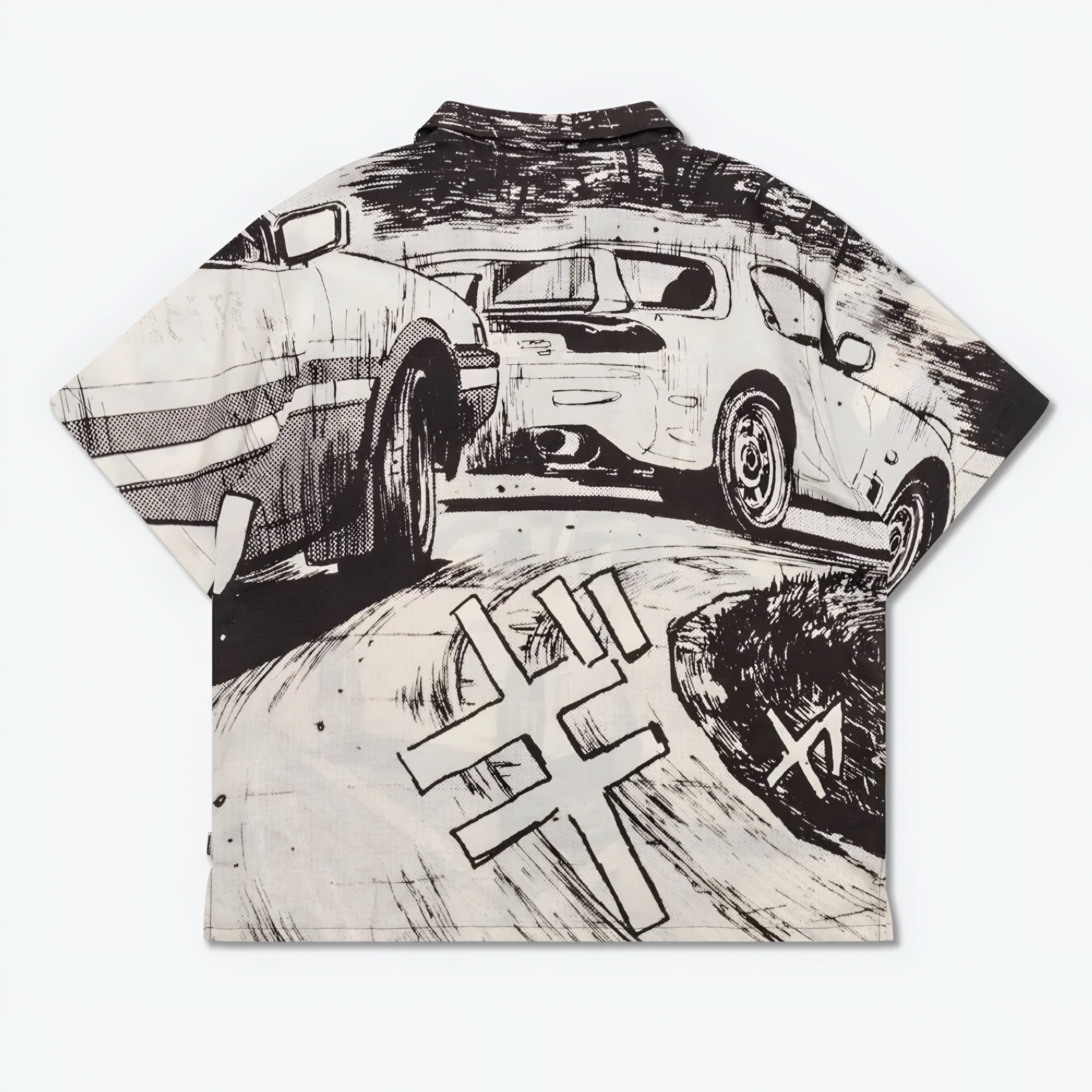 Gro Grocery Tarmac Initial D 86 vs FD Short Sleeve Shirt