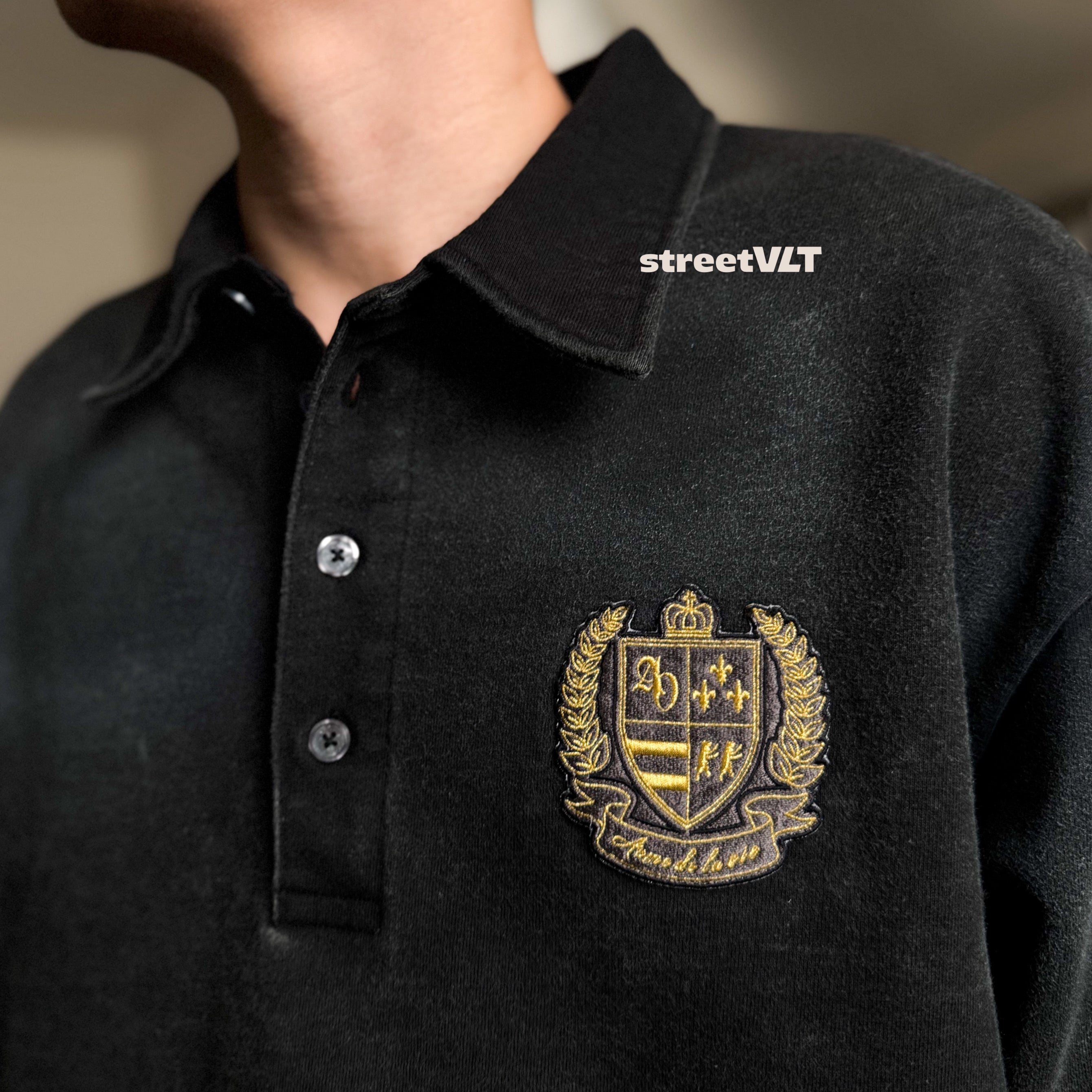 ADLV Washing Embro Rugby Sweatshirt
