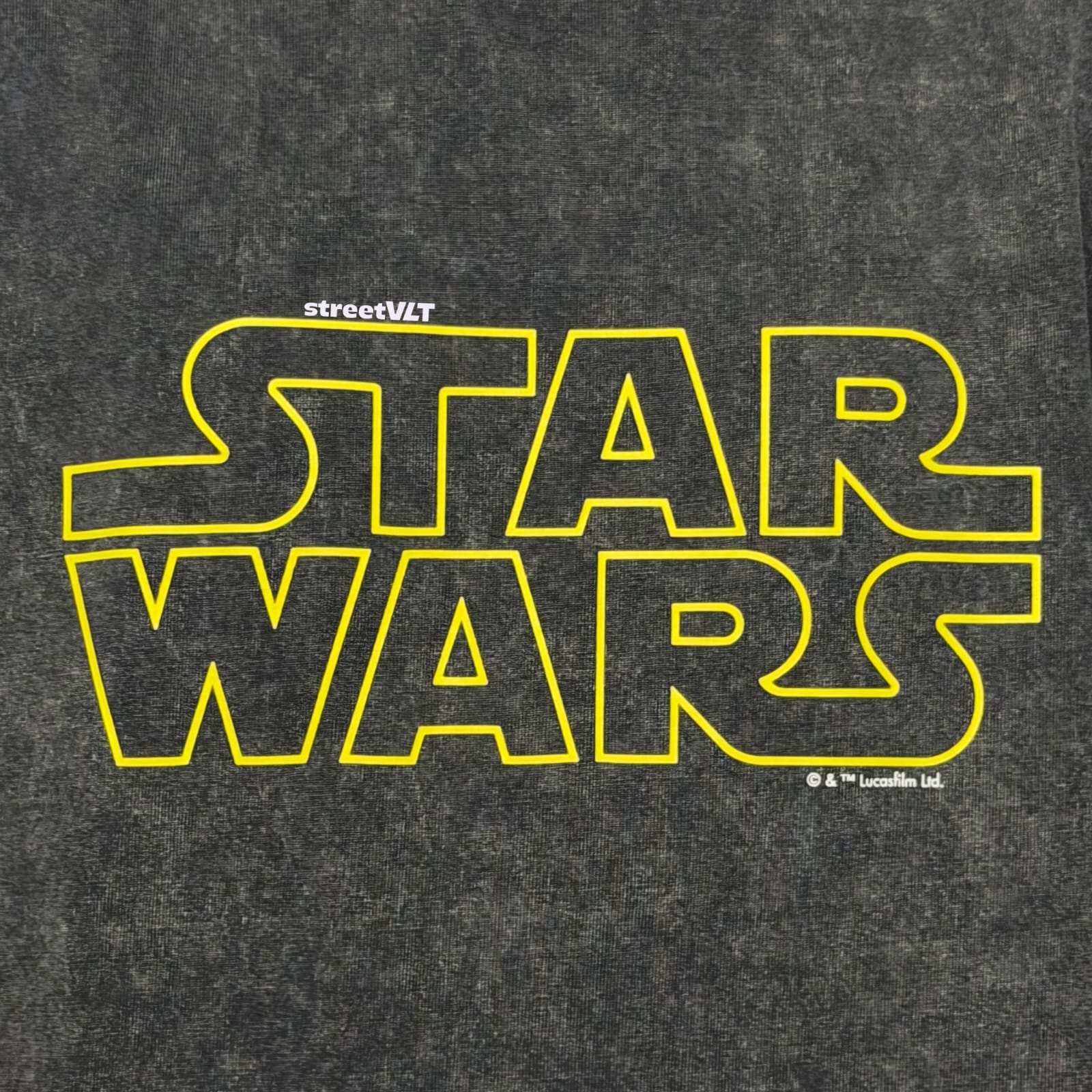 Gro Grocery Star Wars Washed Logo Invoice Tee