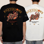 Ricky is Clown Fire Leopard Embroidered Tee