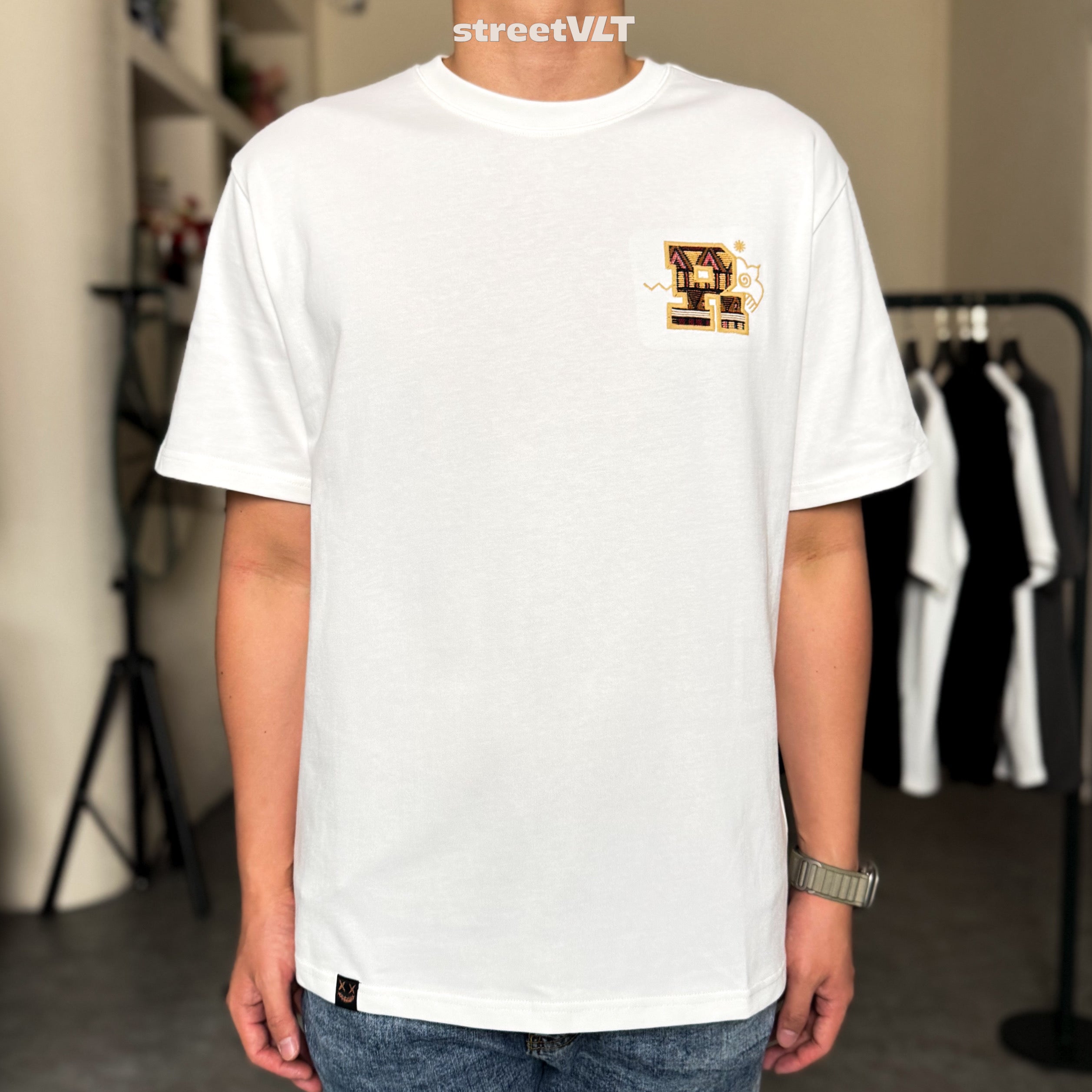 Ricky is Clown Sun Tribe Embroidered Applique Tee
