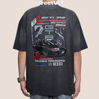 Gro Grocery Tarmac Initial D Skyline GT-R Washed Graphic Tee