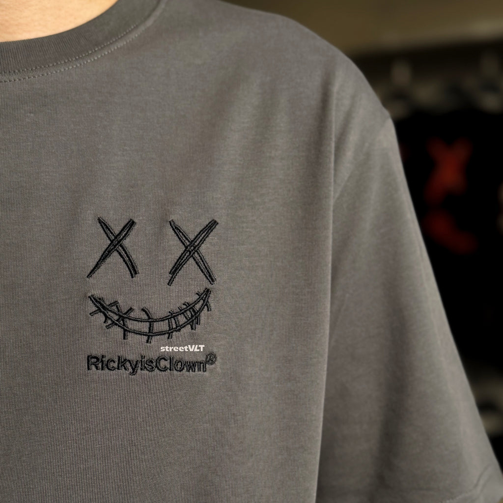 RIC Ricky is Clown Black Mamba Charcoal Grey Tee Original