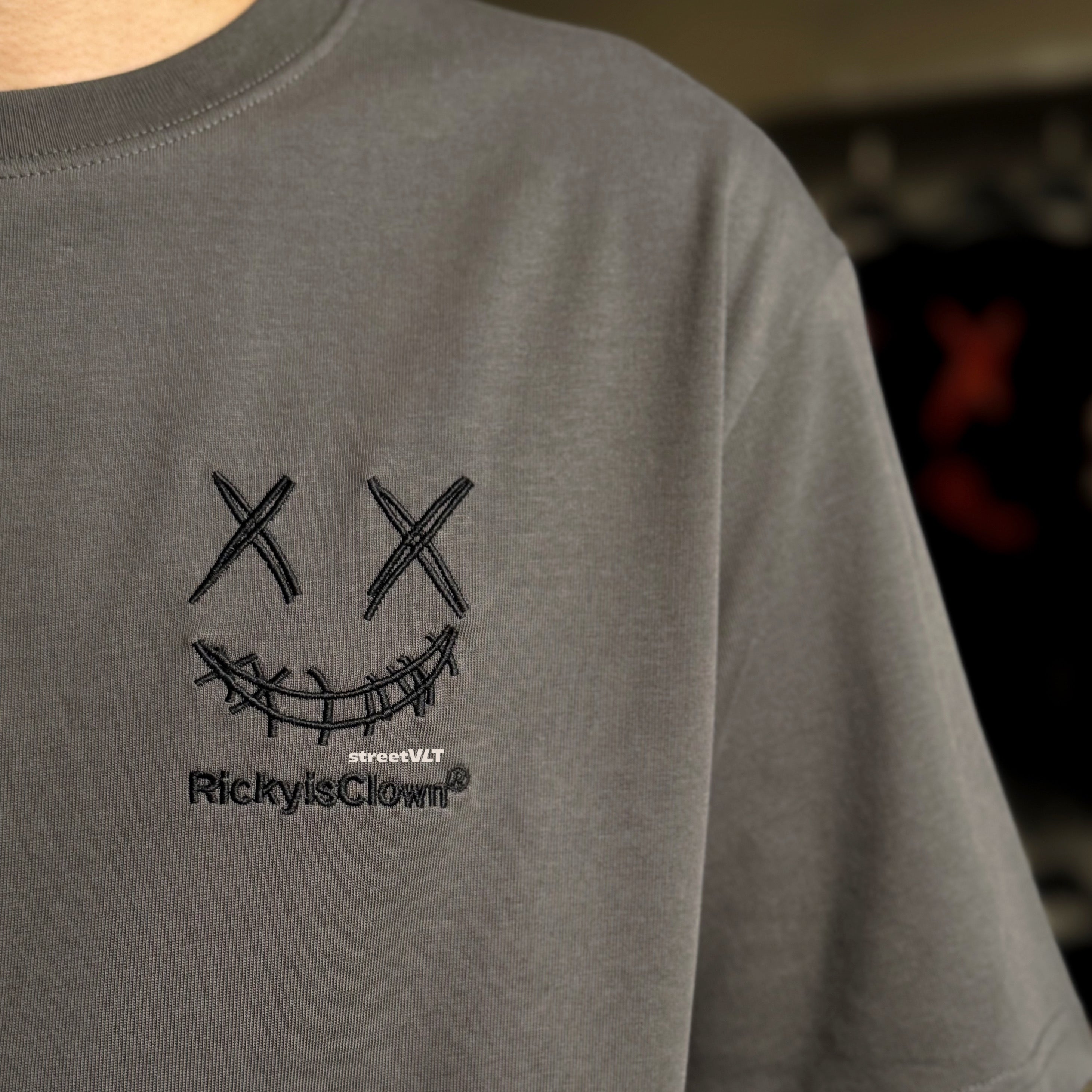 RIC Ricky is Clown Black Mamba Charcoal Grey Tee Original