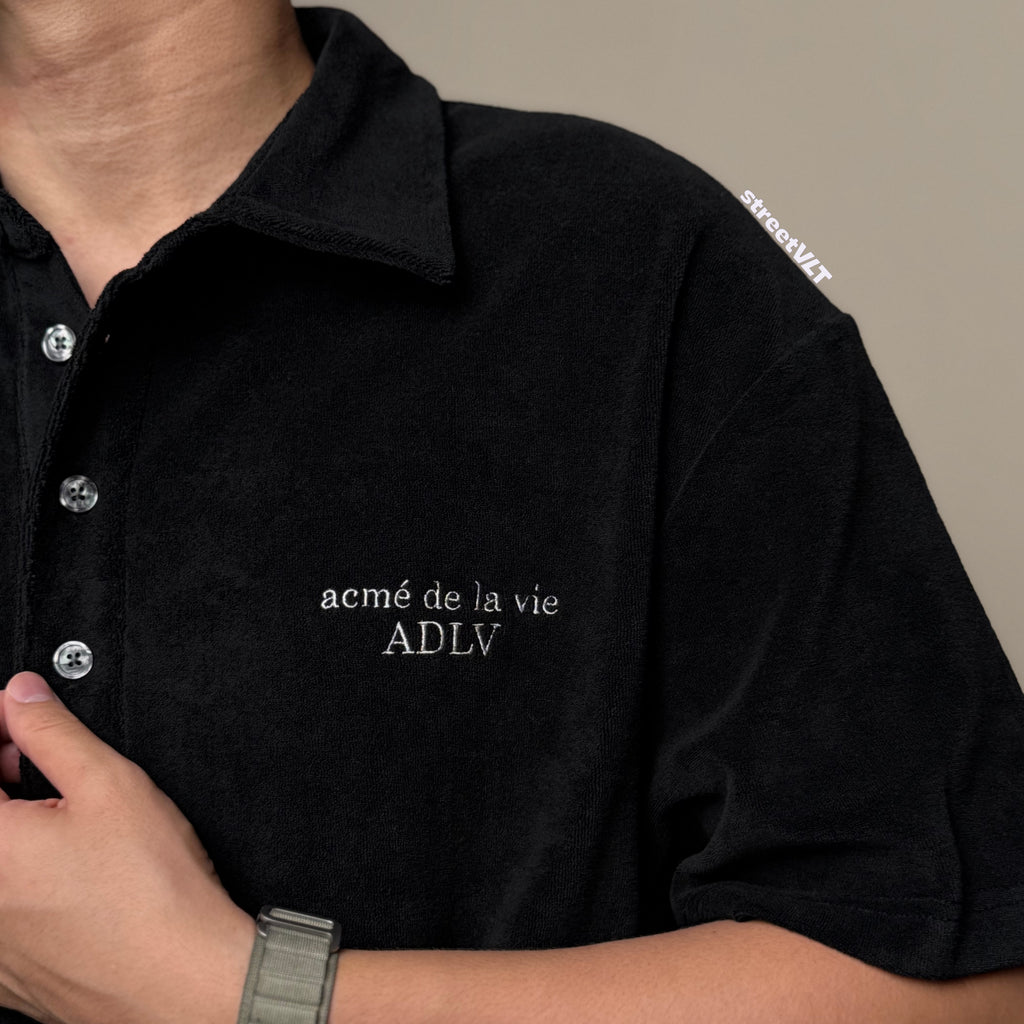 ADLV  Terry Logo Embo Short Sleeve Colar T-Shirt