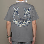 Ricky is Clown Blue and White Porcelain Applique Embroidered Tee 2 Original