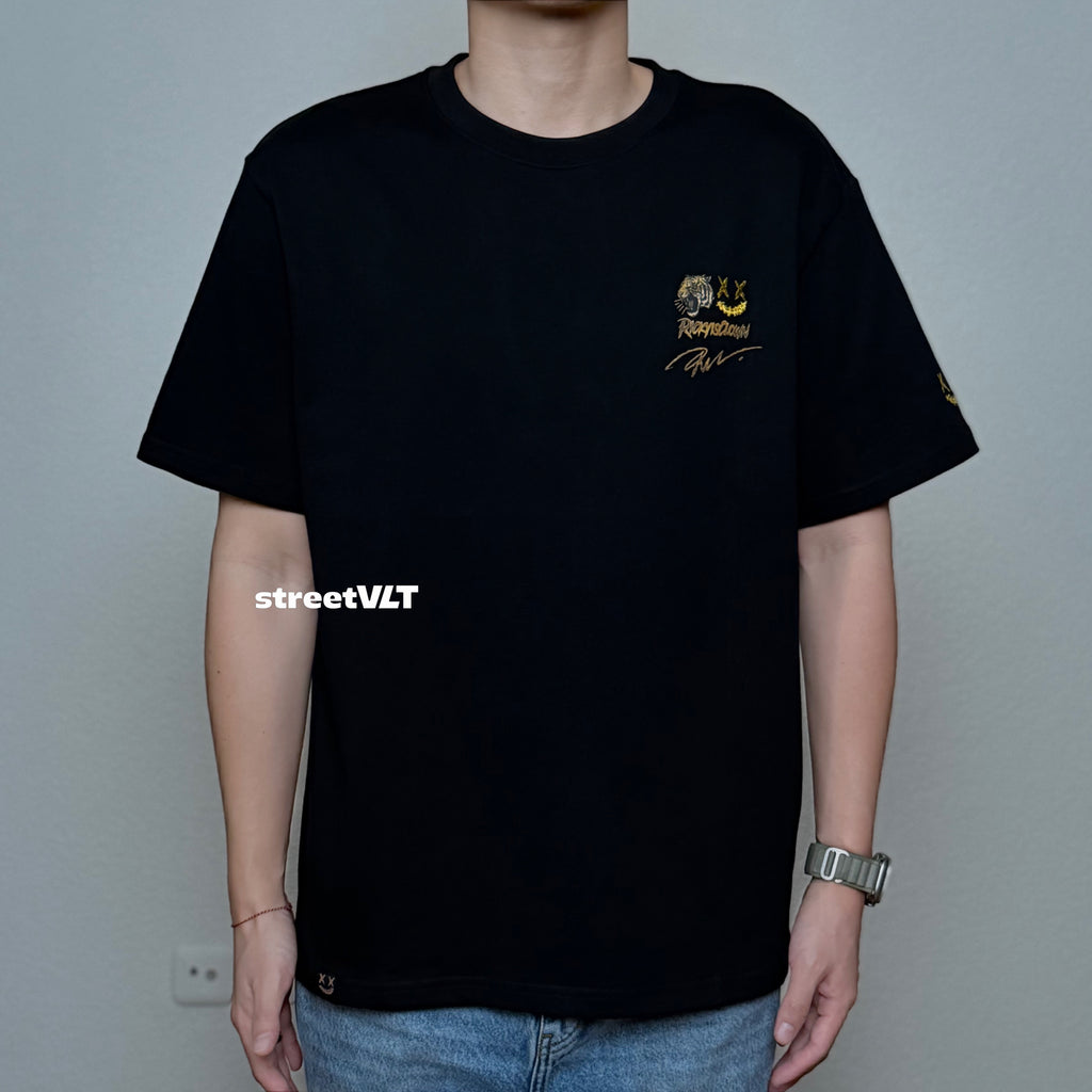 Ricky is Clown Golden Tiger Roar Embroidered Tee