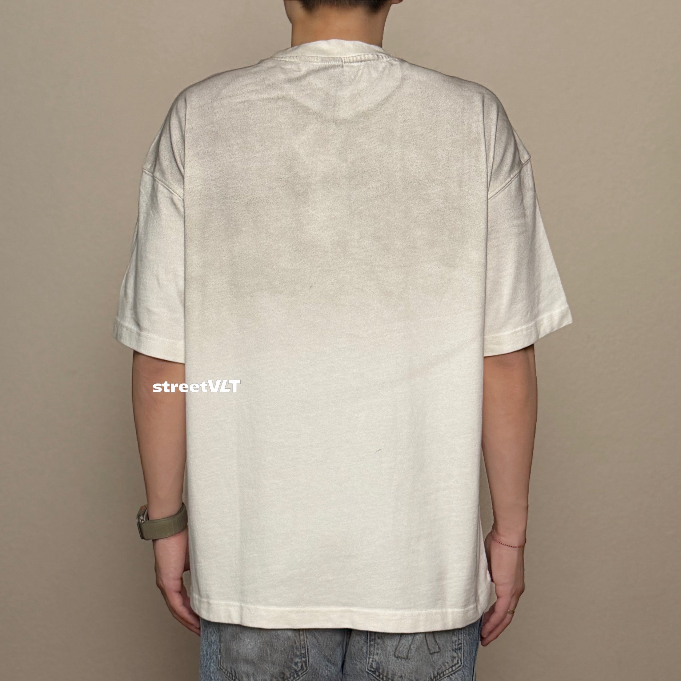 Life Work Korea Vintage Spray Pocket White Tee