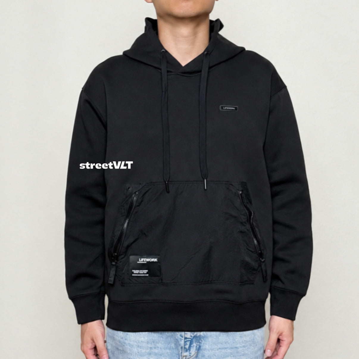 Life Work Korea Woven Pocket Hoodie