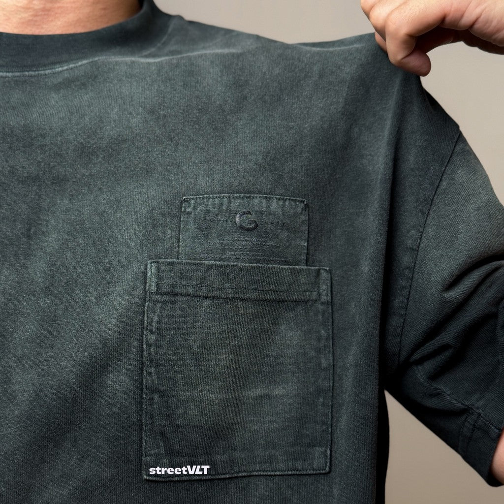 Gro Grocery Dirty Washed Invoice Pocket Tee