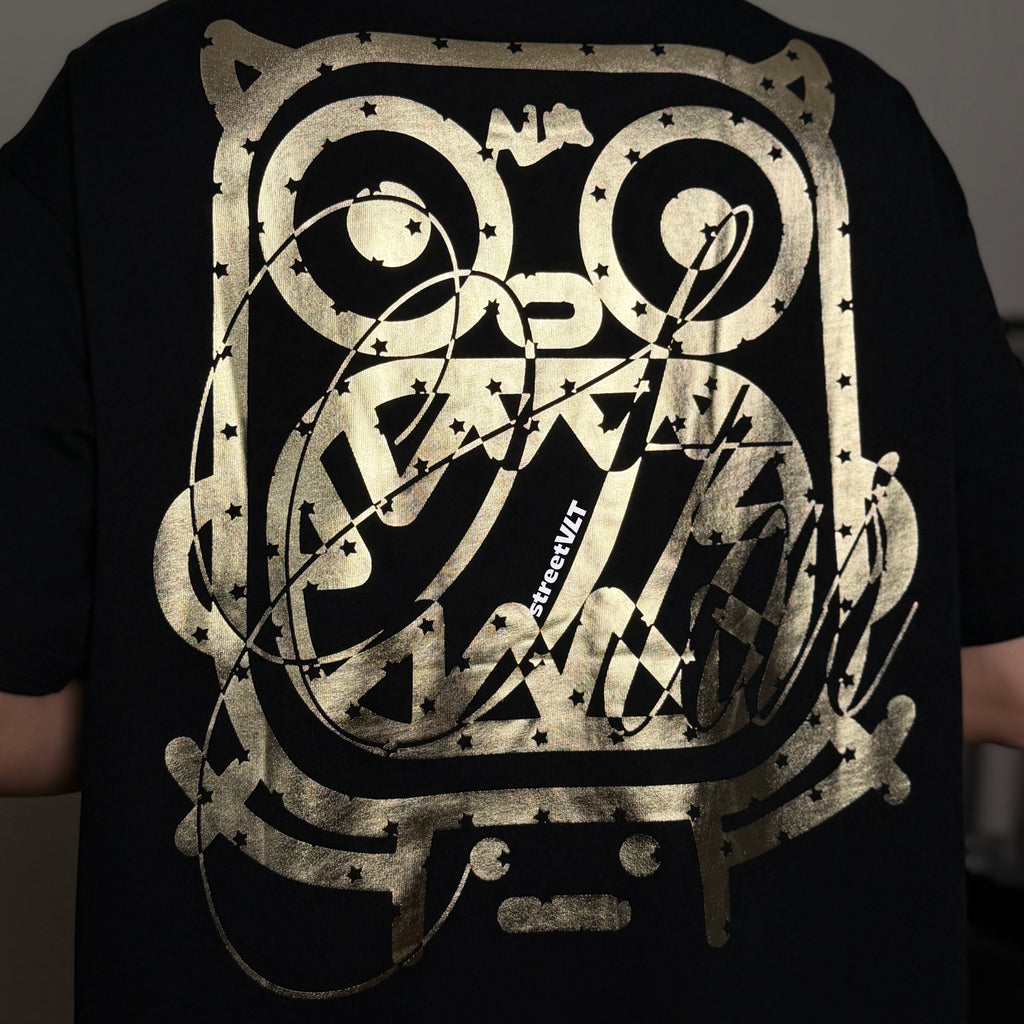 Calmmind Gold Foil Metallic Monster Graphic Tee