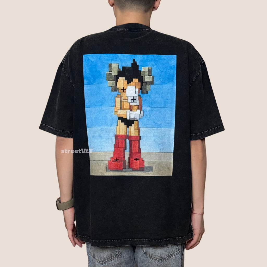 Gro Grocery Pixel Red Boots Washed Tee