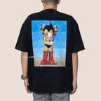 Gro Grocery Pixel Red Boots Washed Tee