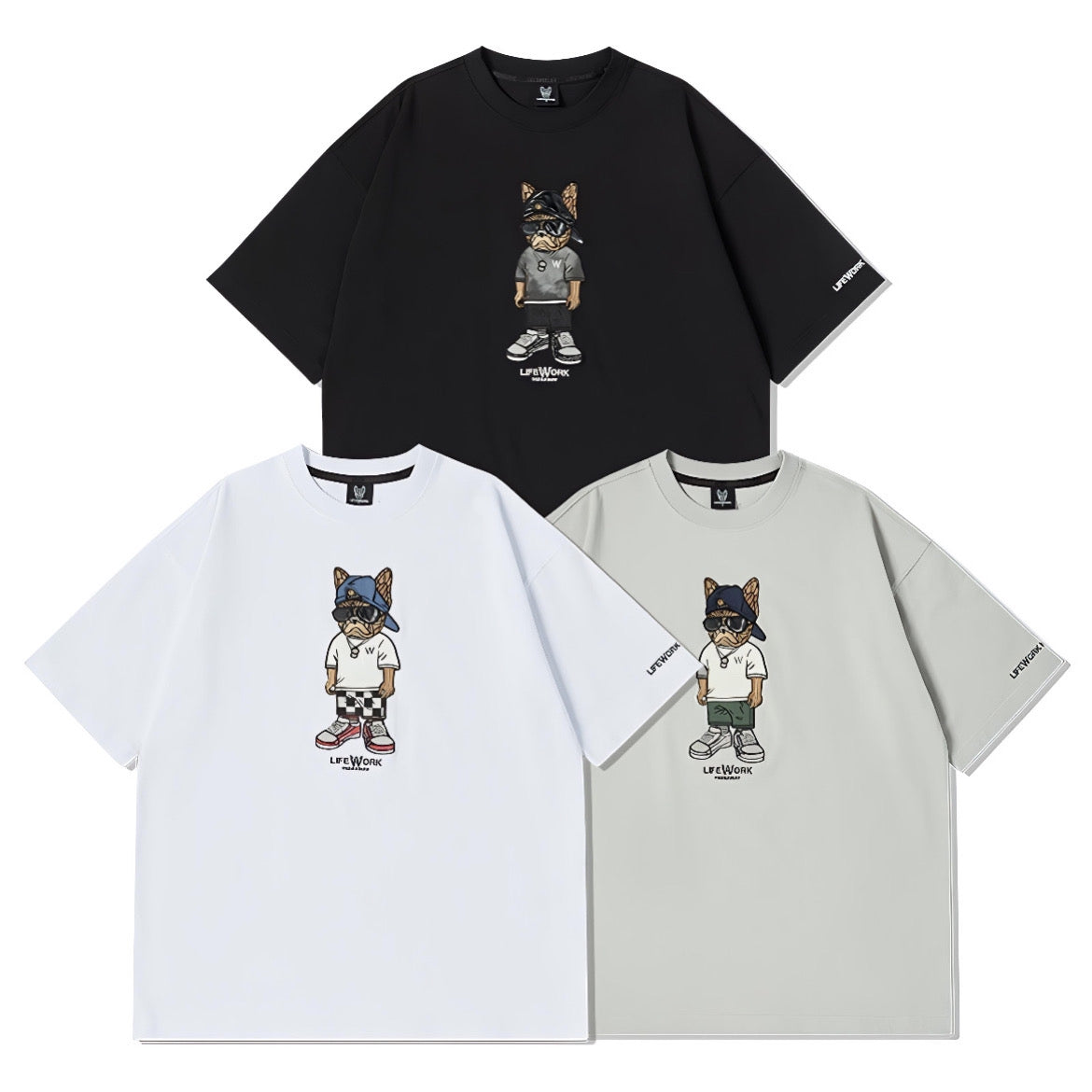 Life Work Korea Snap Hip Dog Tee