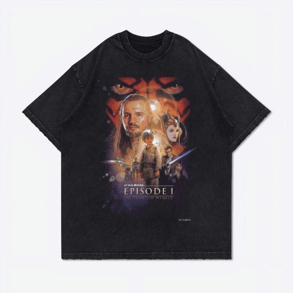 Gro Grocery Star Wars The Phantom Menace 1999 Poster Washed Invoice Tee