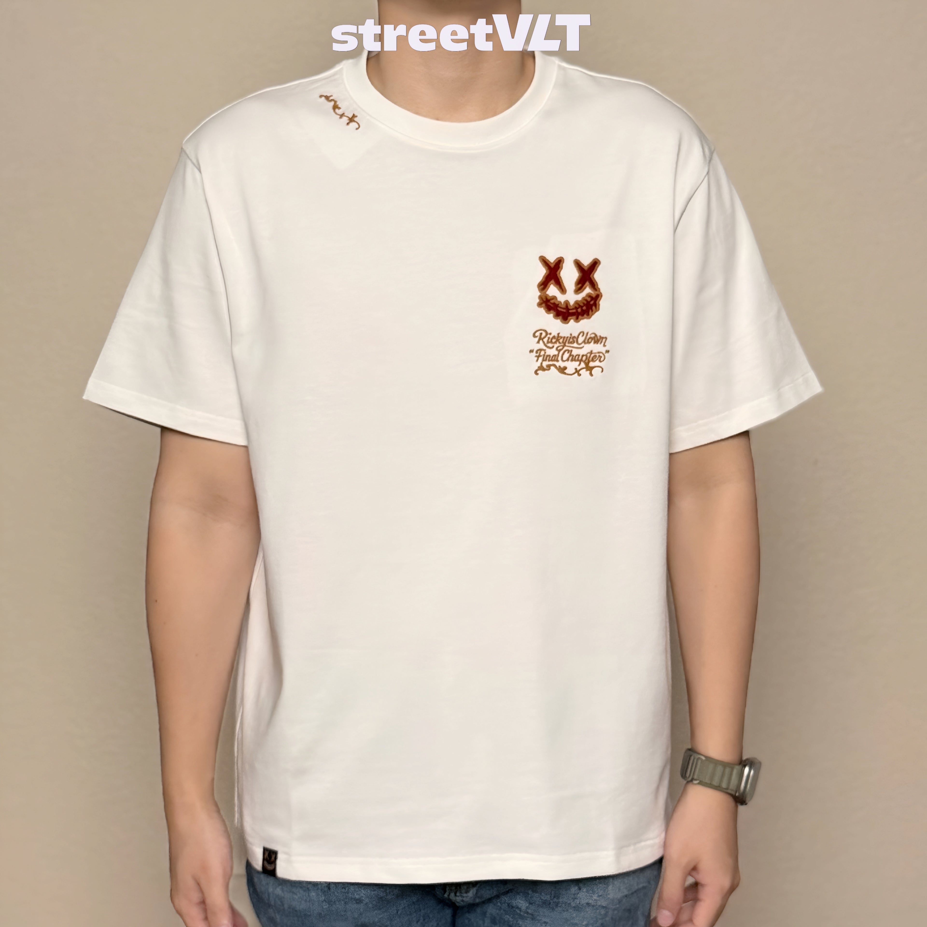 Ricky is Clown New Year Golden Thorns Embroidered Tee