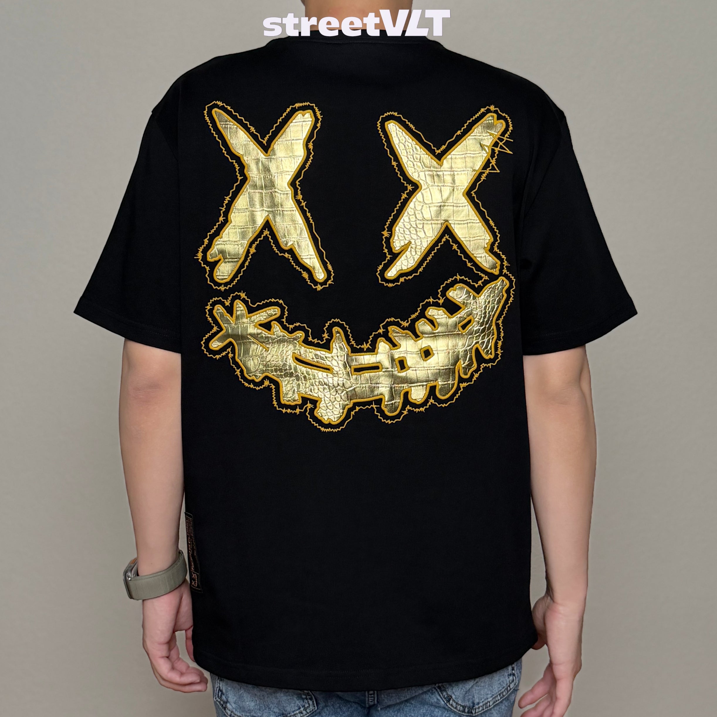 Ricky is Clown Golden Leather Tee