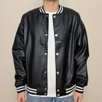 Ricky is Clown Black Mamba Snakeskin Embroidered Crocodile Varsity Jacket