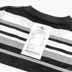Gro Grocery 001 Invoice Stripe Multi Black Tee