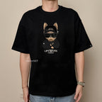 Life Work Korea Cross Arm Hipdog Applique Tee