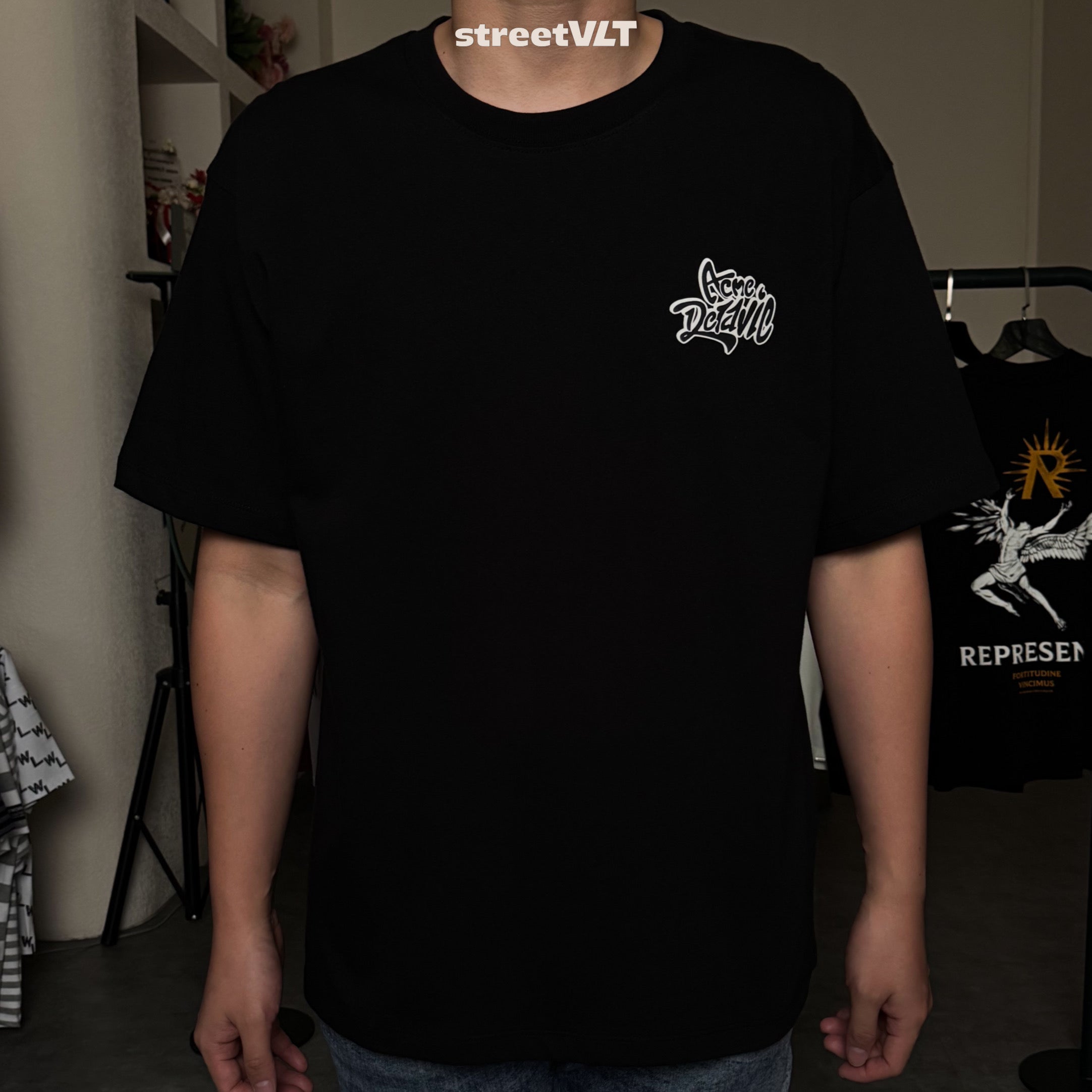 ADLV Exclusive Graffiti Font Logo Short Sleeve T-Shirt Acme De La Vie