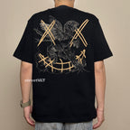 Ricky Is Clown Pegasus Gold Horse Black Tee