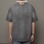 Gro Grocery X Scene Retro Logo Washed Faded Grey Tee